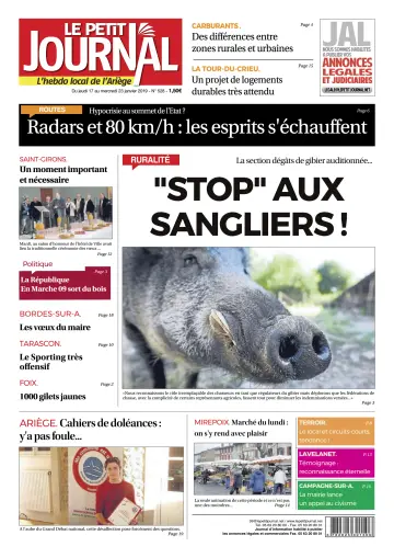 Le Petit Journal - L’hebdo local de l’Ariège - 18 Jan 2019