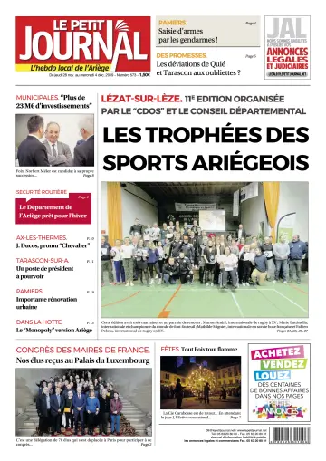 Le Petit Journal - L’hebdo local de l’Ariège - 29 Nov 2019