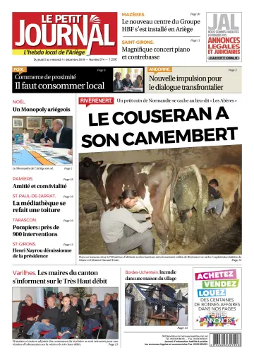 Le Petit Journal - L’hebdo local de l’Ariège - 6 Dec 2019