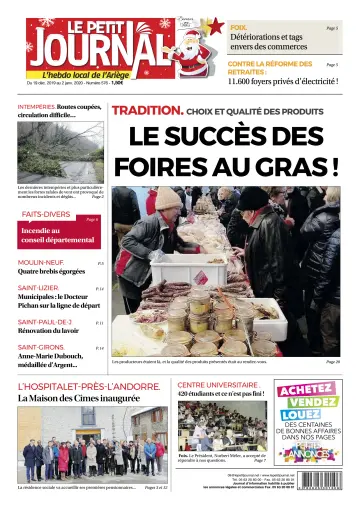 Le Petit Journal - L’hebdo local de l’Ariège - 20 Dec 2019