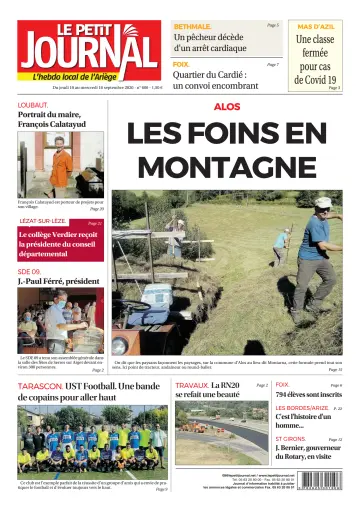Le Petit Journal - L’hebdo local de l’Ariège - 11 Sep 2020
