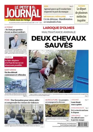 Le Petit Journal - L’hebdo local de l’Ariège - 27 Nov 2020