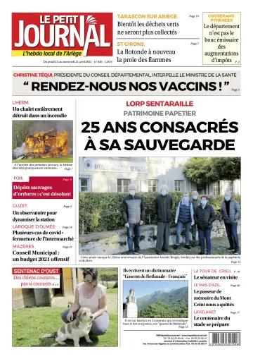 Le Petit Journal - L’hebdo local de l’Ariège - 16 Apr 2021