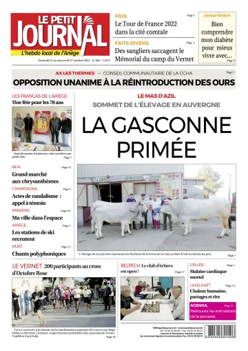 Le Petit Journal - L’hebdo local de l’Ariège - 22 Oct 2021
