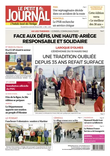 Le Petit Journal - L’hebdo local de l’Ariège - 25 Mar 2022