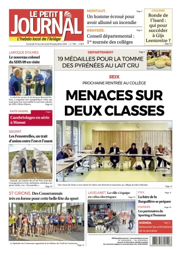 Le Petit Journal - L’hebdo local de l’Ariège - 23 Sep 2022