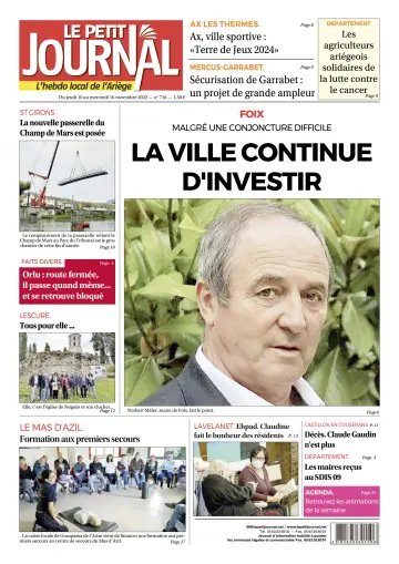 Le Petit Journal - L’hebdo local de l’Ariège - 11 Nov 2022