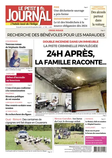 Le Petit Journal - L’hebdo local de l’Ariège - 15 Sep 2023