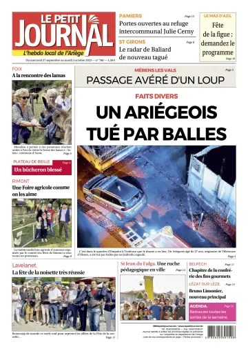 Le Petit Journal - L’hebdo local de l’Ariège - 29 Sep 2023