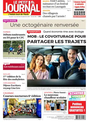 Le Petit Journal - L'hebdo local de l'Aude - 14 Sep 2023