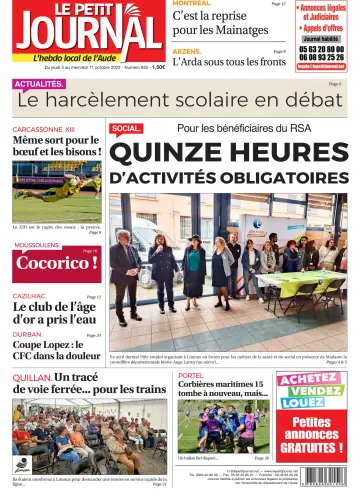 Le Petit Journal - L'hebdo local de l'Aude - 5 Oct 2023