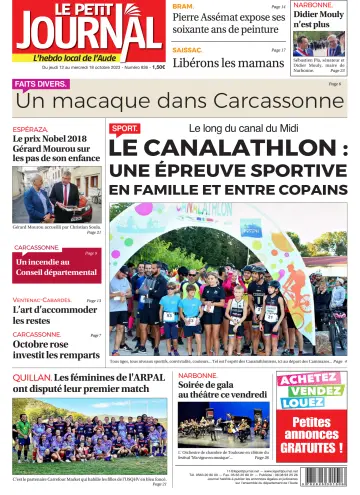 Le Petit Journal - L'hebdo local de l'Aude - 12 Oct 2023