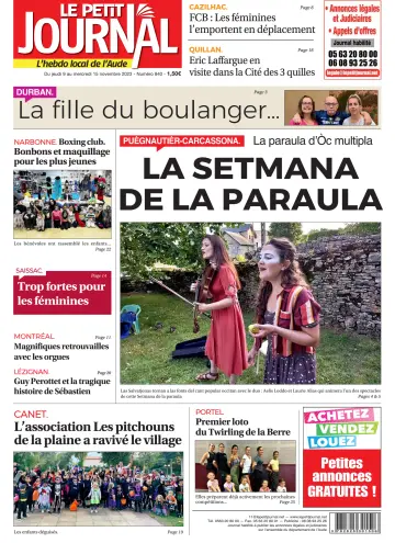 Le Petit Journal - L'hebdo local de l'Aude - 9 Nov 2023