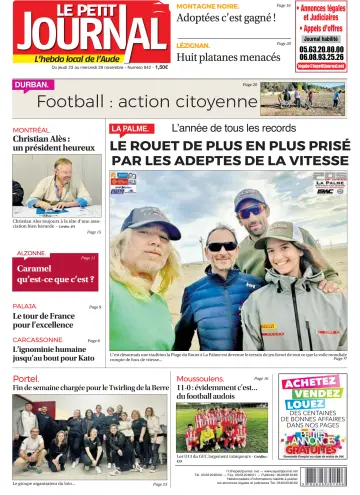 Le Petit Journal - L'hebdo local de l'Aude - 23 Nov 2023