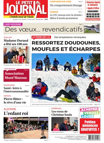 Le Petit Journal - L'hebdo local de l'Aude - 11 gen 2024