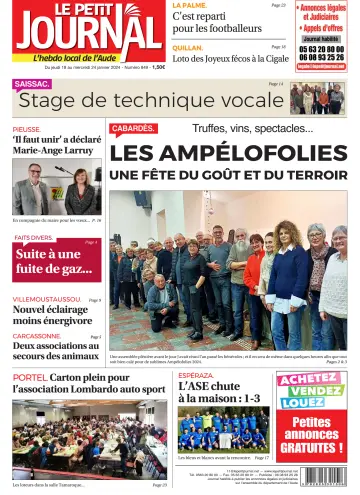 Le Petit Journal - L'hebdo local de l'Aude - 18 一月 2024