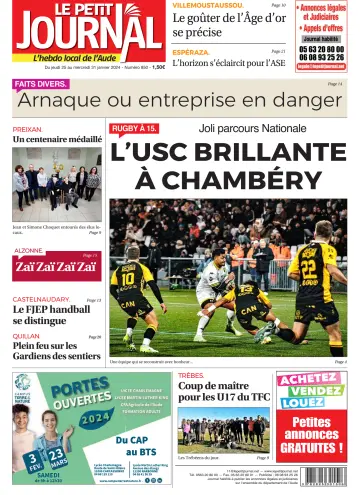 Le Petit Journal - L'hebdo local de l'Aude - 25 一月 2024