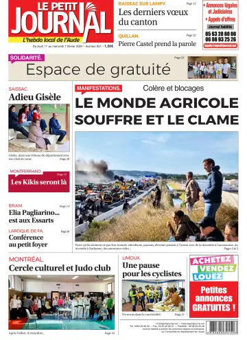 Le Petit Journal - L'hebdo local de l'Aude - 1 Feabh 2024