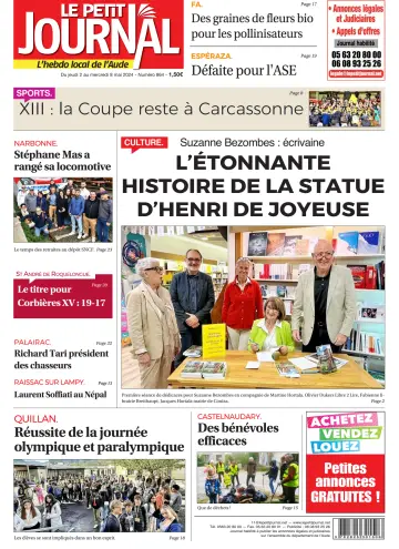 Le Petit Journal - L'hebdo local de l'Aude - 02 5月 2024