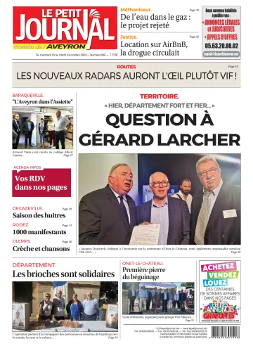 Le Petit Journal - L'hebdo local de l'Aveyron - 19 Oct 2023