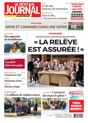 Le Petit Journal - L'hebdo local de l'Aveyron - 16 Nov 2023