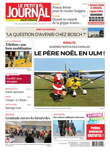 Le Petit Journal - L'hebdo local de l'Aveyron - 14 Rhag 2023