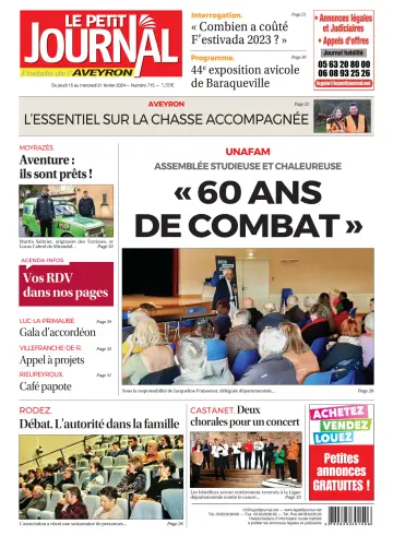 Le Petit Journal - L'hebdo local de l'Aveyron - 15 Feabh 2024