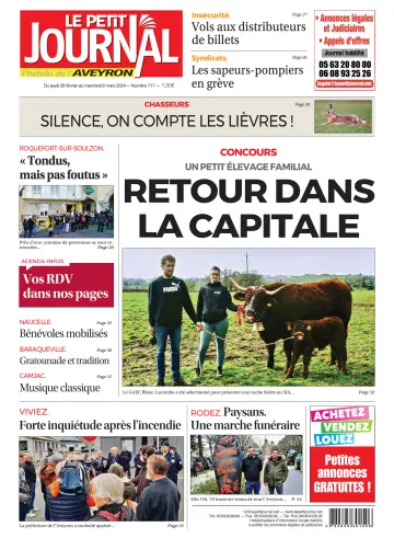 Le Petit Journal - L'hebdo local de l'Aveyron - 29 fev. 2024