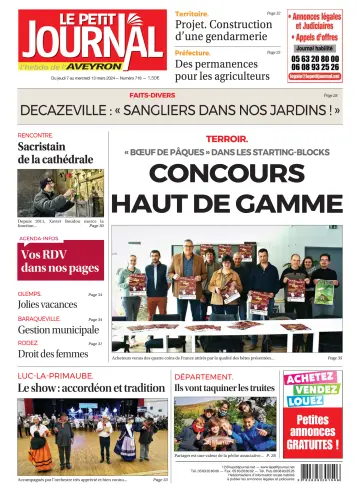 Le Petit Journal - L'hebdo local de l'Aveyron - 07 мар. 2024