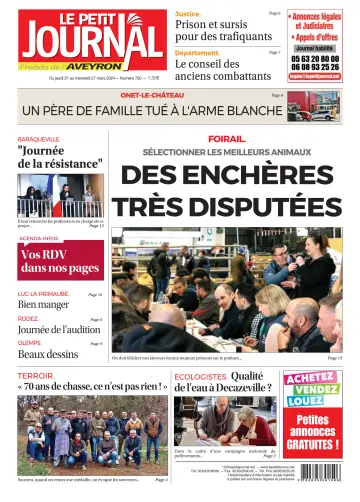 Le Petit Journal - L'hebdo local de l'Aveyron - 21 мар. 2024