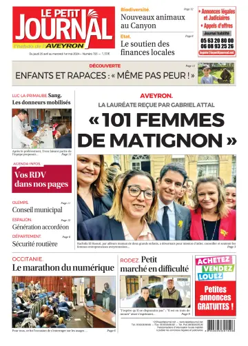 Le Petit Journal - L'hebdo local de l'Aveyron - 25 Apr. 2024