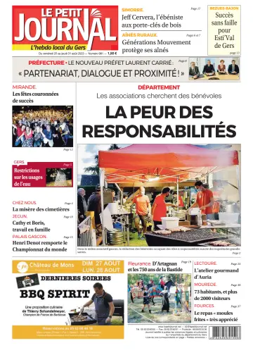 Le Petit Journal - L'hebdo local du Gers - 25 Aug 2023