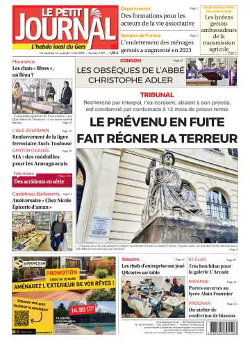 Le Petit Journal - L'hebdo local du Gers - 01 мар. 2024