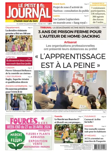 Le Petit Journal - L'hebdo local du Gers - 19 Apr. 2024