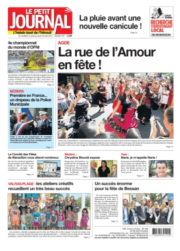 Le Petit Journal - L'hebdo local de l'Hérault - 14 Aug 2015