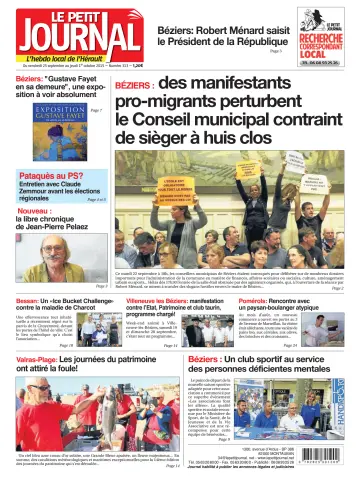 Le Petit Journal - L'hebdo local de l'Hérault - 25 Sep 2015
