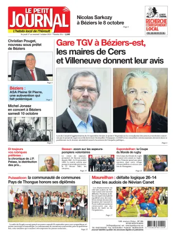 Le Petit Journal - L'hebdo local de l'Hérault - 2 Oct 2015