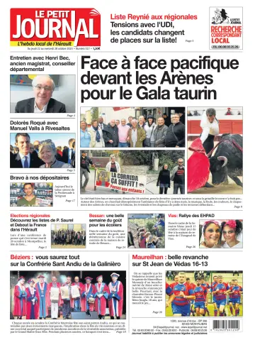 Le Petit Journal - L'hebdo local de l'Hérault - 23 Oct 2015