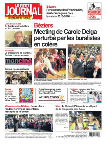 Le Petit Journal - L'hebdo local de l'Hérault - 30 Oct 2015