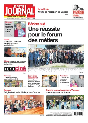 Le Petit Journal - L'hebdo local de l'Hérault - 22 Jan 2016
