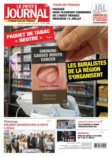 Le Petit Journal - L'hebdo local de l'Hérault - 8 Jul 2016