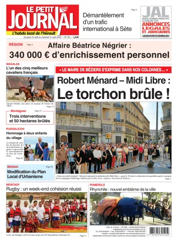 Le Petit Journal - L'hebdo local de l'Hérault - 26 Aug 2016