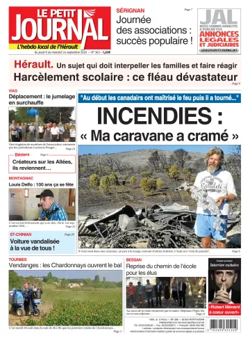 Le Petit Journal - L'hebdo local de l'Hérault - 9 Sep 2016