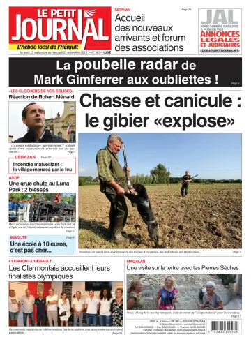 Le Petit Journal - L'hebdo local de l'Hérault - 16 Sep 2016