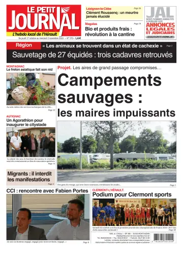 Le Petit Journal - L'hebdo local de l'Hérault - 28 Oct 2016