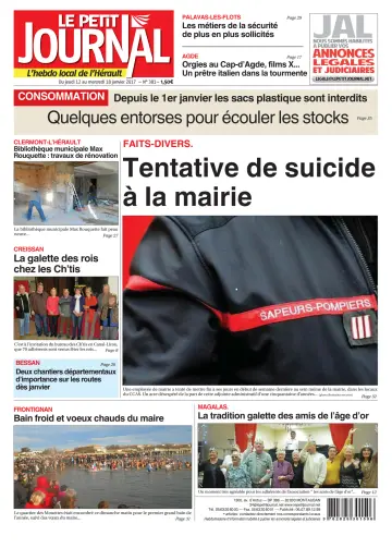 Le Petit Journal - L'hebdo local de l'Hérault - 13 Jan 2017
