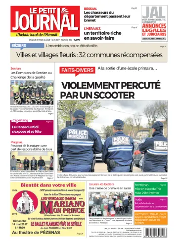 Le Petit Journal - L'hebdo local de l'Hérault - 31 Mar 2017