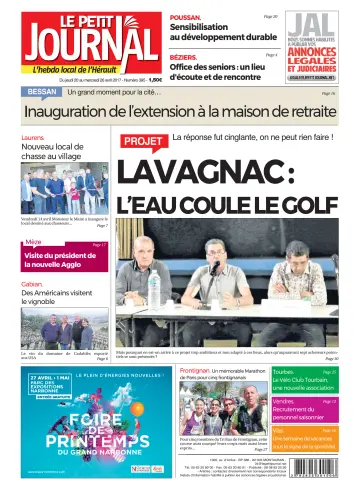 Le Petit Journal - L'hebdo local de l'Hérault - 21 Apr 2017