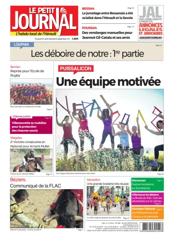 Le Petit Journal - L'hebdo local de l'Hérault - 1 Sep 2017