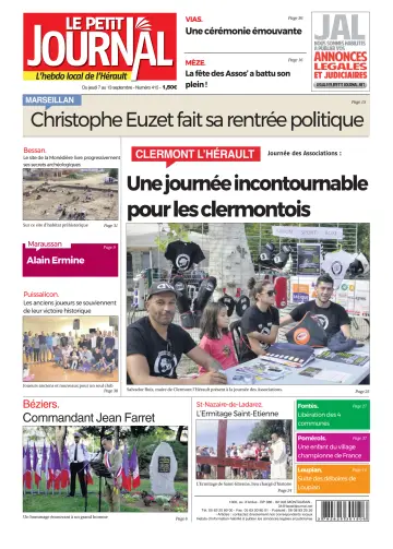 Le Petit Journal - L'hebdo local de l'Hérault - 8 Sep 2017